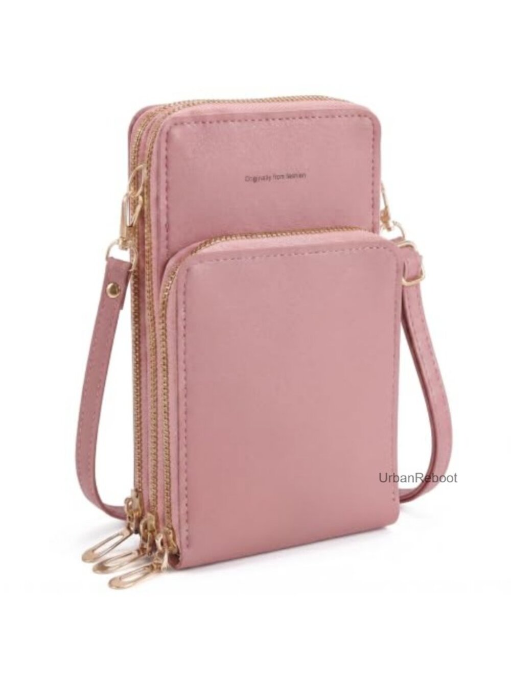 RFID Crossbody Phone Purse Vegan Leather Wallet Mini Adjustable Strap